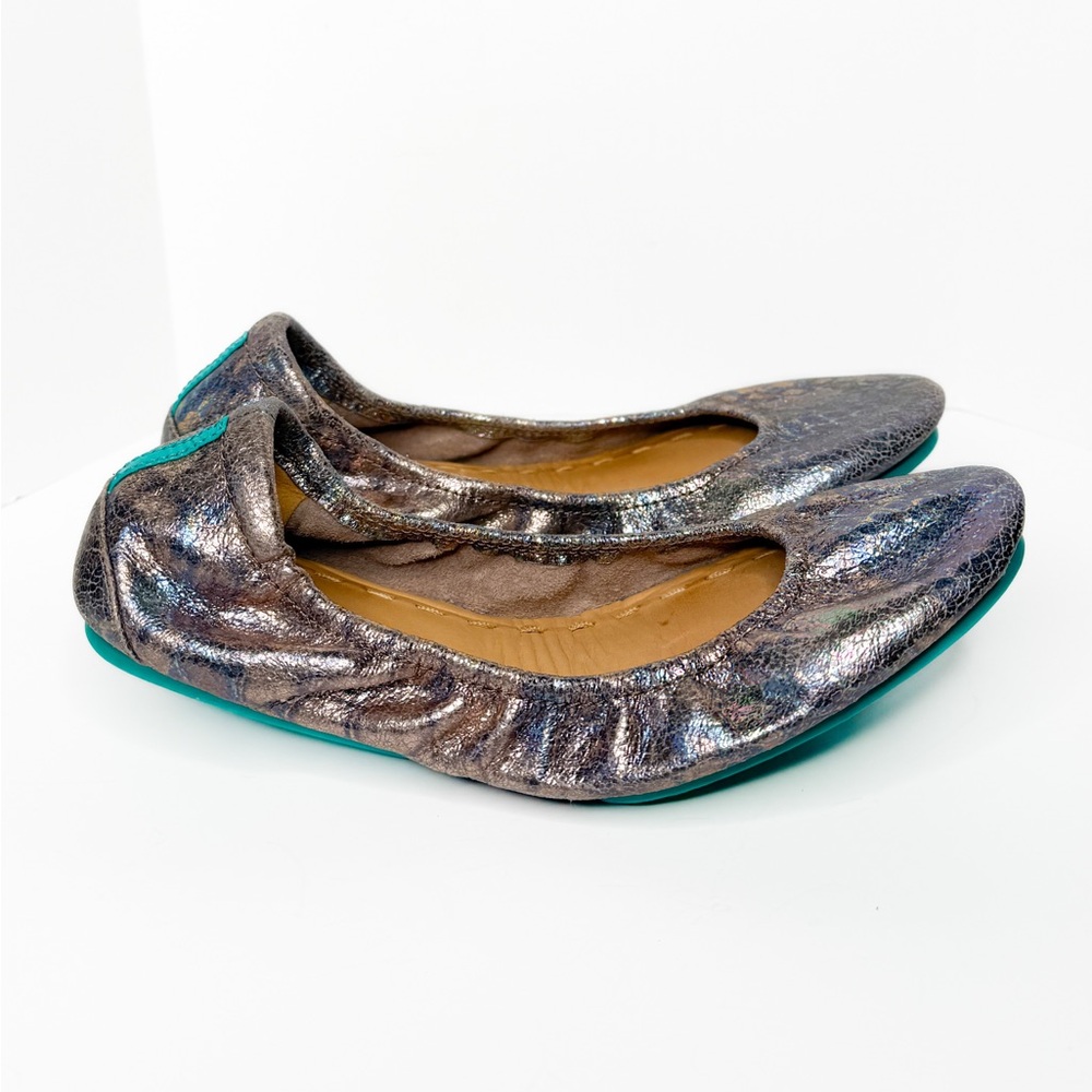 Tieks Gavrieli Sz 7 Leather Ballet Flats Slip On Shoes Love Potion Metallic RARE